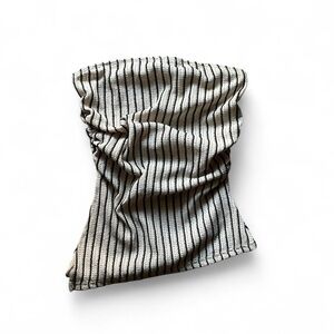 SHEIN brown and tan Striped Tube Top